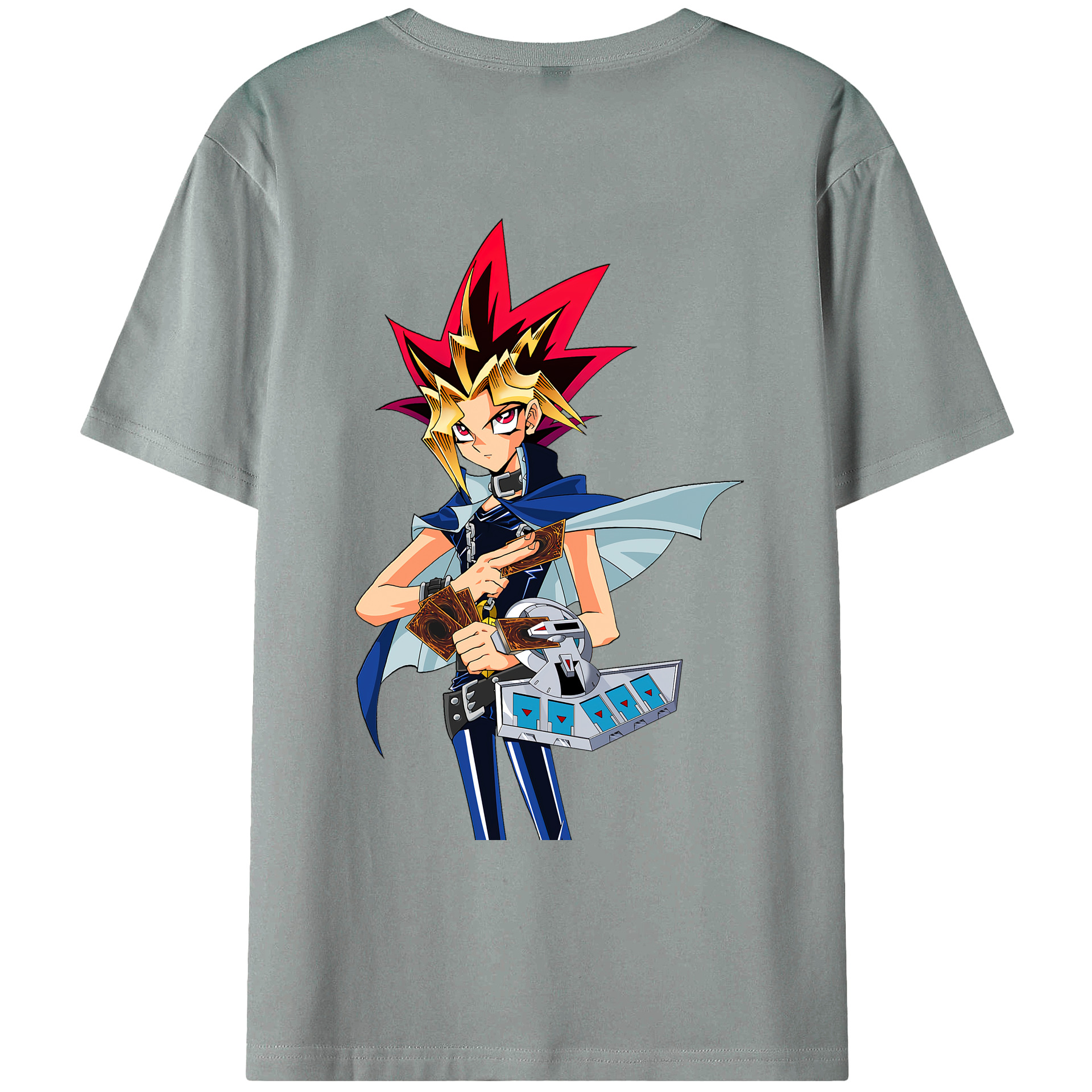 （画像用） 遊☆戯☆王 Yu-Gi-Oh! 綿100％ メンズ半袖Tシャツ（バックプリント） 通気性